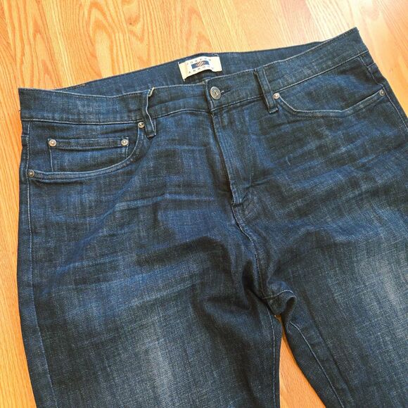 Joseph Abboud Slim Fit Jeans Mens 38x32 Blue Dark Wash Stretch Denim Modern EUC - Picture 5 of 13